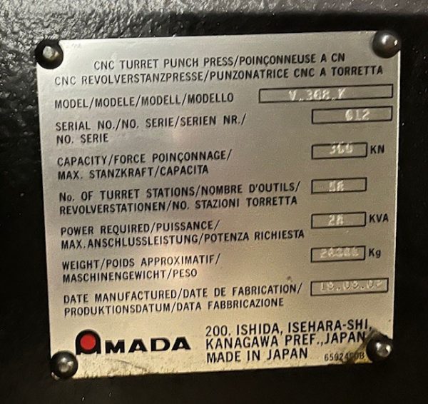 Amada Vipros stock number 01967 - Image 3