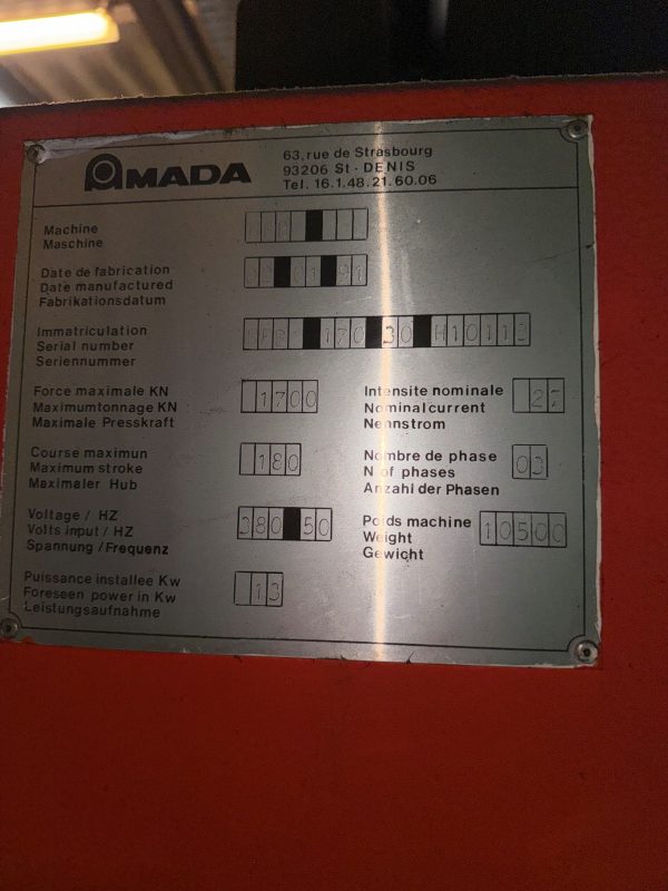 AMADA MODEL HFB 170-3 - Image 5