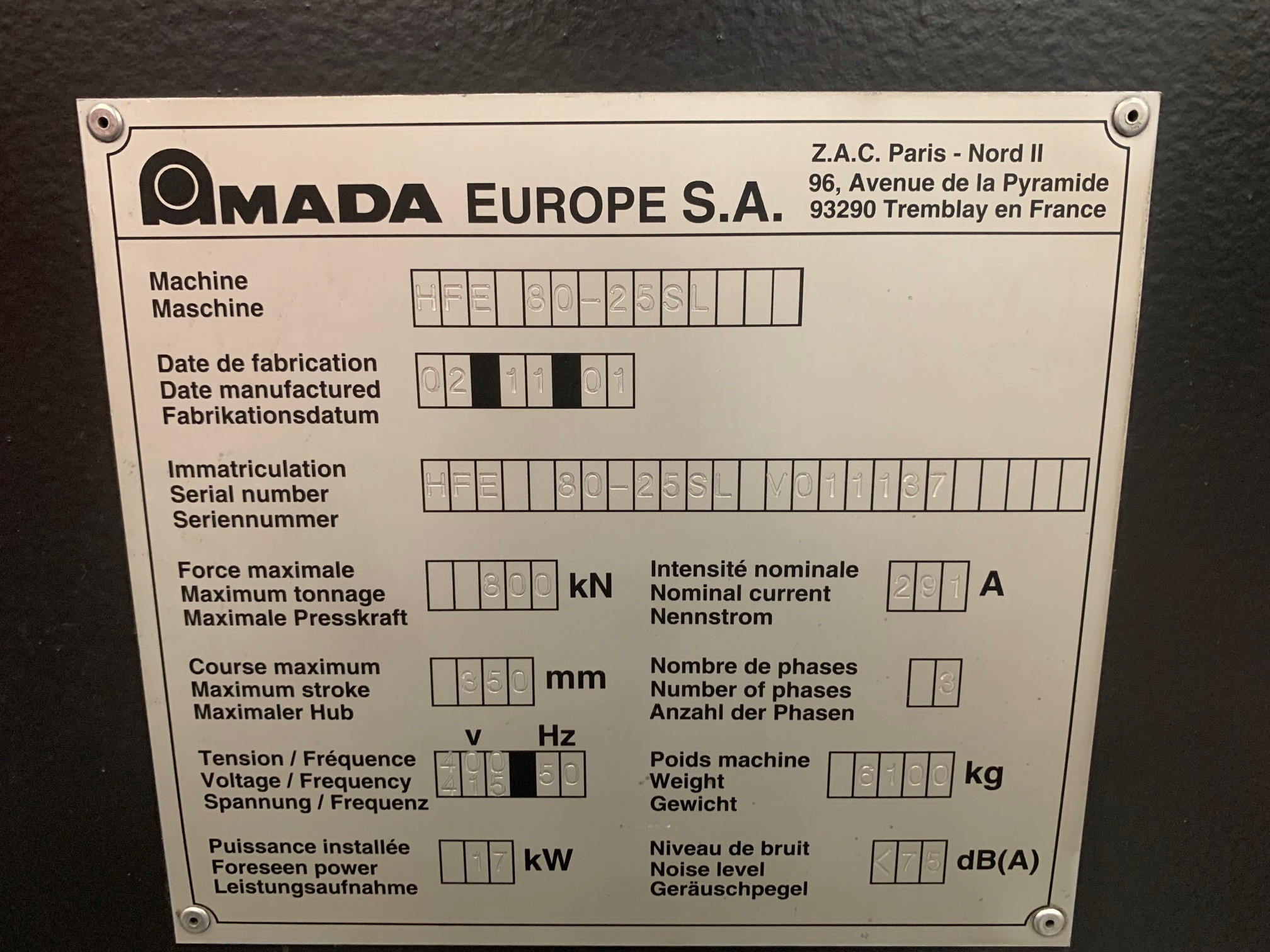 AMADA HFE 80/25SL - Image 3